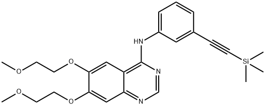4-Quinazolinamine, 6,7-bis(2-methoxyethoxy)-N-[3-[2-(trimethylsilyl)ethynyl]phenyl]- Structure