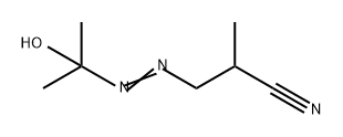 Propanenitrile, 3-[2-(1-hydroxy-1-methylethyl)diazenyl]-2-methyl- Structure