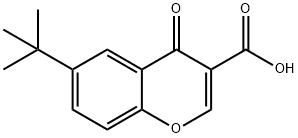 4H-1-Benzopyran-3-carboxylic acid, 6-(1,1-dimethylethyl)-4-oxo- Struktur