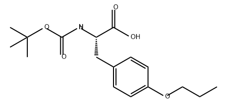 L-Tyrosine, N-[(1,1-dimethylethoxy)carbonyl]-O-propyl- 化学構造式