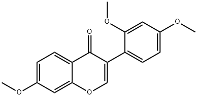 3-(2,4-Dimethoxyphenyl)-7-methoxy-4H-chromen-4-one 结构式
