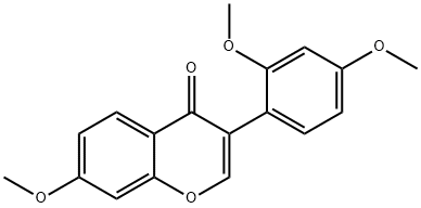 3-(2,4-Dimethoxyphenyl)-7-methoxy-4H-chromen-4-one Struktur