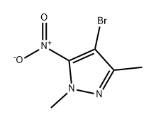4-溴-1,3-二甲基-5-硝基1H-吡唑, 76780-38-6, 结构式