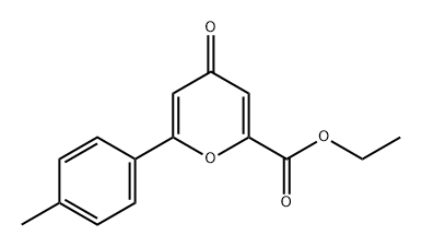 4H-Pyran-2-carboxylic acid, 6-(4-methylphenyl)-4-oxo-, ethyl ester Structure