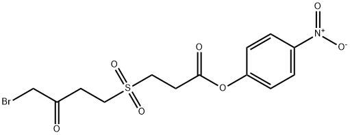 3-(4-bromo-3-oxobutanesulfonyl)-1-propionic acid 4-nitrophenyl ester Structure