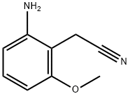 Benzeneacetonitrile, 2-amino-6-methoxy- 化学構造式