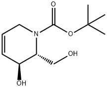 1,1-二甲基乙基(2R,3S)-3,6-二氢-3-羟基-2-(羟甲基)-1(2H)-吡啶羧酸盐, 768387-44-6, 结构式