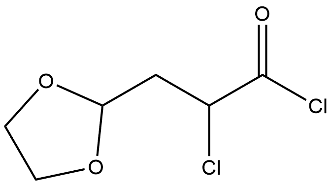 1,3-Dioxolane-2-propanoyl chloride, α-chloro- 化学構造式