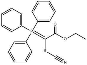 Acetic acid, 2-thiocyanato-2-(triphenylphosphoranylidene)-, ethyl ester Structure