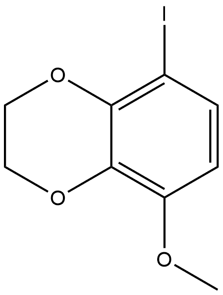 2,3-Dihydro-5-iodo-8-methoxy-1,4-benzodioxin 结构式