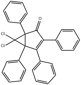 Bicyclo[3.1.0]hex-3-en-2-one, 6,6-dichloro-1,3,4,5-tetraphenyl- Struktur