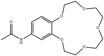 Acetamide, N-(2,3,5,6,8,9,11,12-octahydro-1,4,7,10,13-benzopentaoxacyclopentadecin-15-yl)-,77001-48-0,结构式