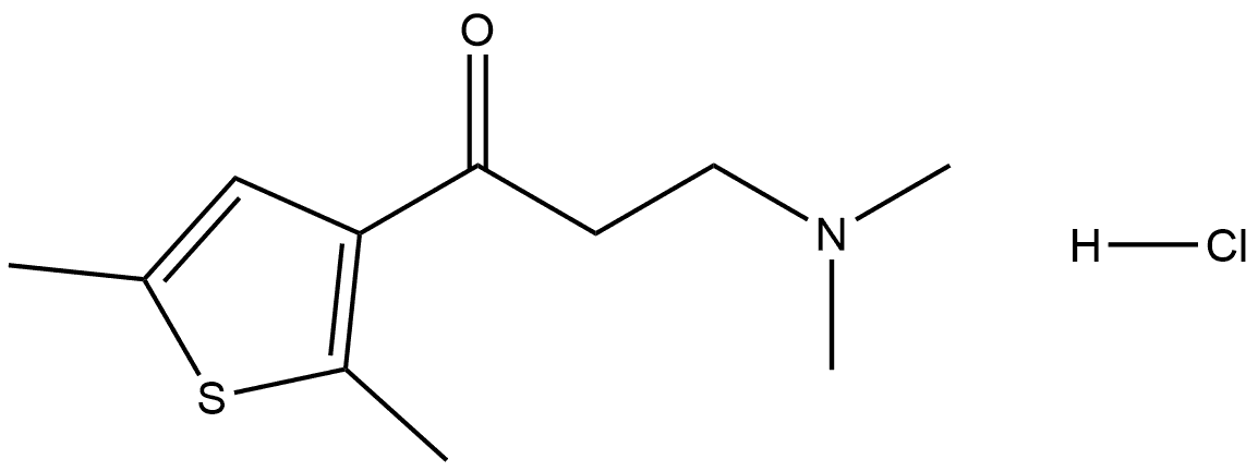 3-(二甲氨基)-1-(2,5-二甲基-3-噻吩基)-1-丙酮盐酸盐 结构式