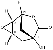 3,?8-?Dioxatricyclo[4.2.1.?02,?4]?nonan-?7-?one, 6-?hydroxy-?, (1R,?2R,?4R,?6S)?-?rel- (9CI) Structure