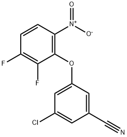 Benzonitrile, 3-chloro-5-(2,3-difluoro-6-nitrophenoxy)- Struktur