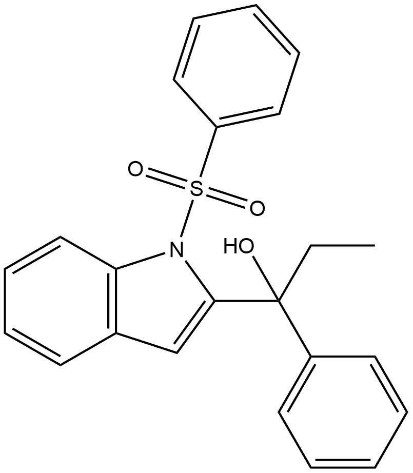 1H-Indole-2-methanol, α-ethyl-α-phenyl-1-(phenylsulfonyl)- Structure