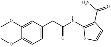 2-[[2-(3,4-二甲氧基苯基)乙酰基]氨基]-3-噻吩甲酰胺, 771503-50-5, 结构式