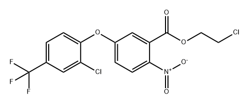 Benzoic acid, 5-[2-chloro-4-(trifluoromethyl)phenoxy]-2-nitro-, 2-chloroethyl ester 结构式