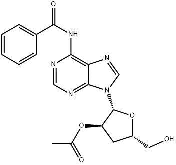 Adenosine, N-benzoyl-3'-deoxy-, 2'-acetate (9CI) Structure