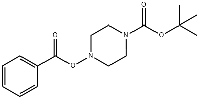 1-Piperazinecarboxylic acid, 4-(benzoyloxy)-, 1,1-dimethylethyl ester Structure