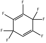 1,2,3,3,4,6,6-ヘプタフルオロ-1,4-シクロヘキサジエン 化学構造式