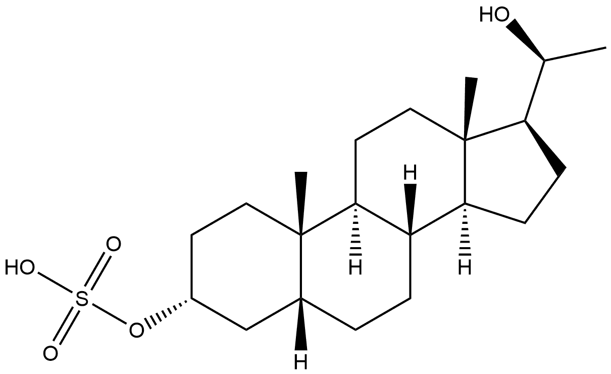 Pregnane-3,20-diol, 3-(hydrogen sulfate), (3α,5β,20S)- (9CI) 结构式