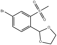 2-(4-Bromo-2-(methylsulfonyl)phenyl)-1,3-dioxolane 化学構造式