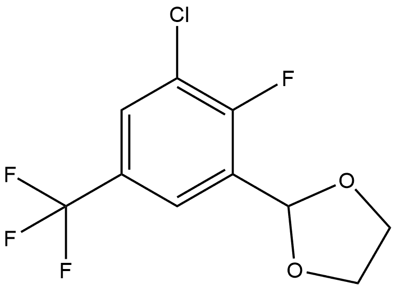 2-[3-Chloro-2-fluoro-5-(trifluoromethyl)phenyl]-1,3-dioxolane Struktur