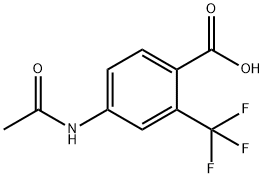 4-乙酰氨基-2-(三氟甲基)苯甲酸, 773108-01-3, 结构式