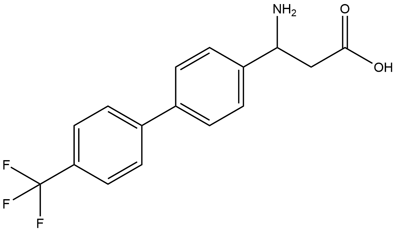 [1,1'-Biphenyl]-4-propanoic acid, β-amino-4'-(trifluoromethyl)- Struktur