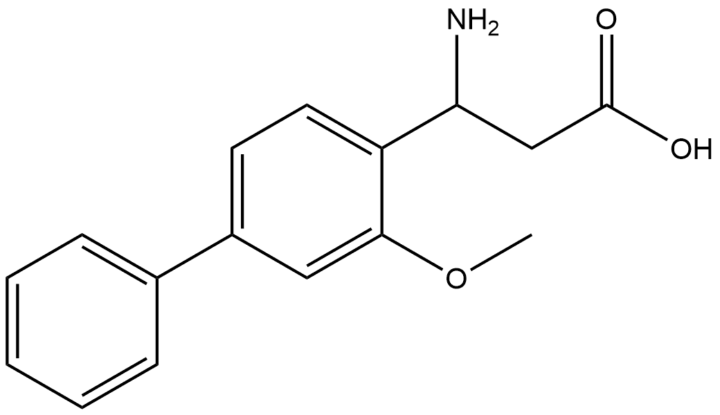 [1,1'-Biphenyl]-4-propanoic acid, β-amino-3-methoxy- Struktur