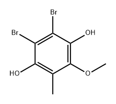 1,4-Benzenediol, 2,3-dibromo-5-methoxy-6-methyl-,77357-50-7,结构式