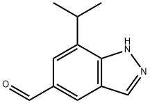 7-异丙基-1H-吲唑-5-甲醛 结构式