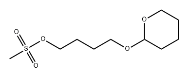 1-Butanol, 4-[(tetrahydro-2H-pyran-2-yl)oxy]-, 1-methanesulfonate Struktur