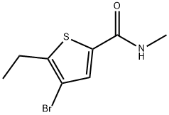 2-Thiophenecarboxamide, 4-bromo-5-ethyl-N-methyl- Struktur