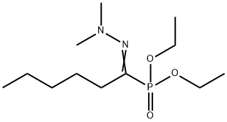 Phosphonic acid, [1-(dimethylhydrazono)hexyl]-, diethyl ester (9CI) Struktur
