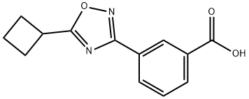 Benzoic acid, 3-(5-cyclobutyl-1,2,4-oxadiazol-3-yl)- Structure