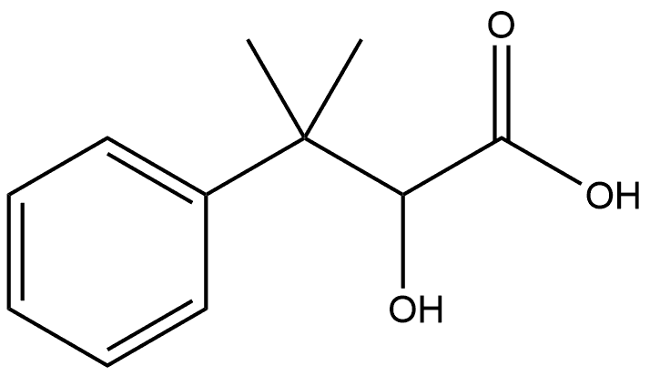 Benzenepropanoic acid, α-hydroxy-β,β-dimethyl- Struktur