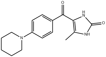 2H-Imidazol-2-one, 1,3-dihydro-4-methyl-5-[4-(1-piperidinyl)benzoyl]- Structure