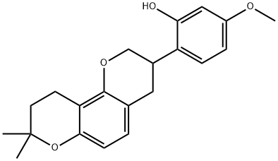 5-Methoxy-2-(3,4,9,10-tetrahydro-8,8-dimethyl-2H,8H-benzo[1,2-b:3,4-b']dipyran-3-yl)phenol Struktur