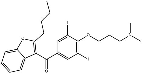 Methanone, (2-butyl-3-benzofuranyl)[4-[3-(dimethylamino)propoxy]-3,5-diiodophenyl]-, 77828-26-3, 结构式