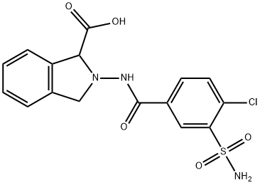 1H-Isoindole-1-carboxylic acid, 2-[[3-(aminosulfonyl)-4-chlorobenzoyl]amino]-2,3-dihydro- Structure