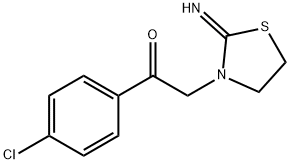 Ethanone, 1-(4-chlorophenyl)-2-(2-imino-3-thiazolidinyl)- Structure