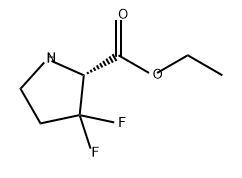 Proline, 3,3-difluoro-, ethyl ester Struktur