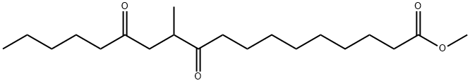 Octadecanoic acid, 11-methyl-10,13-dioxo-, methyl ester Struktur