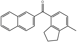 Methanone, (2,3-dihydro-7-methyl-1H-inden-4-yl)-2-naphthalenyl- Structure