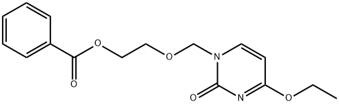 2(1H)-Pyrimidinone, 1-[[2-(benzoyloxy)ethoxy]methyl]-4-ethoxy- Structure