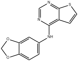 N-(苯并[D][1,3]二氧戊环-5-基)噻吩并[2,3-D]嘧啶-4-胺,781622-25-1,结构式