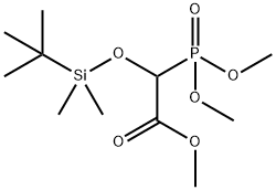 2-[(叔丁基二甲基硅烷)氧基]-2-(二甲氧基磷酰基)乙酸甲酯 结构式