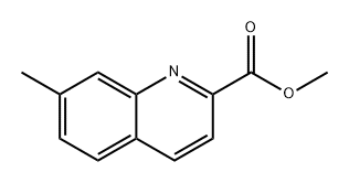 2-Quinolinecarboxylic acid, 7-methyl-, methyl ester 化学構造式